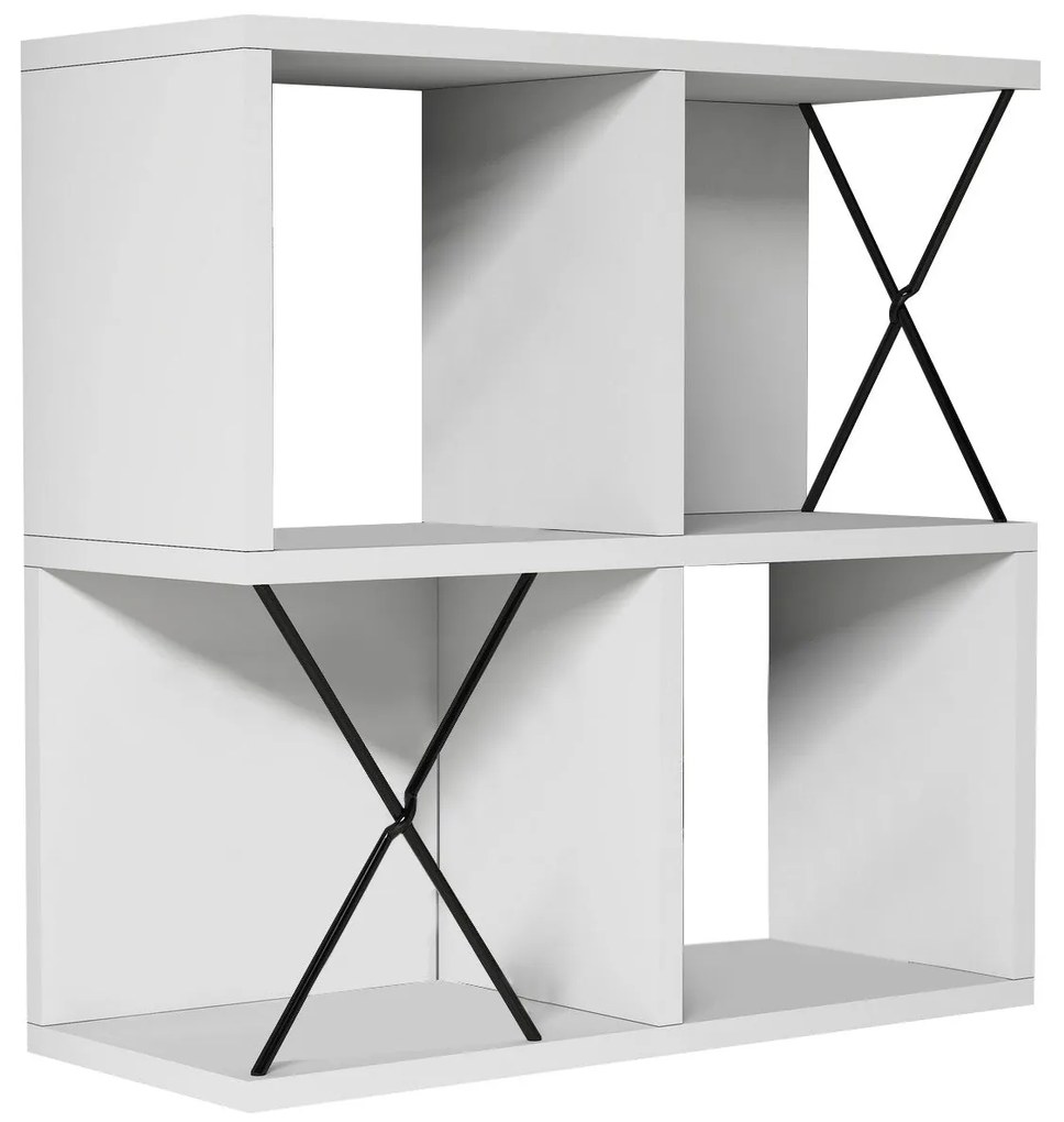 Prateleira de Parede Extra – Branco e Preto – 60x60x24 cm