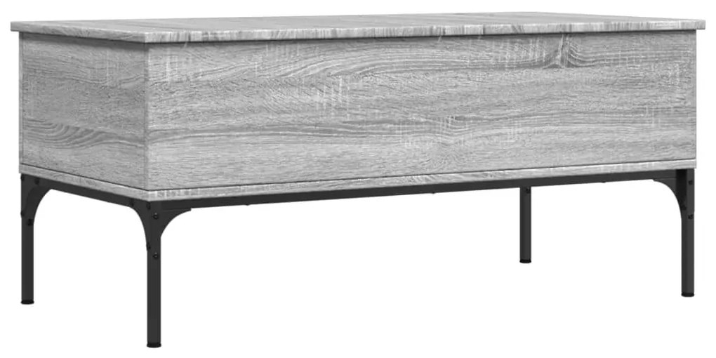 Mesa de centro 100x50x45cm derivados madeira/metal cinza sonoma