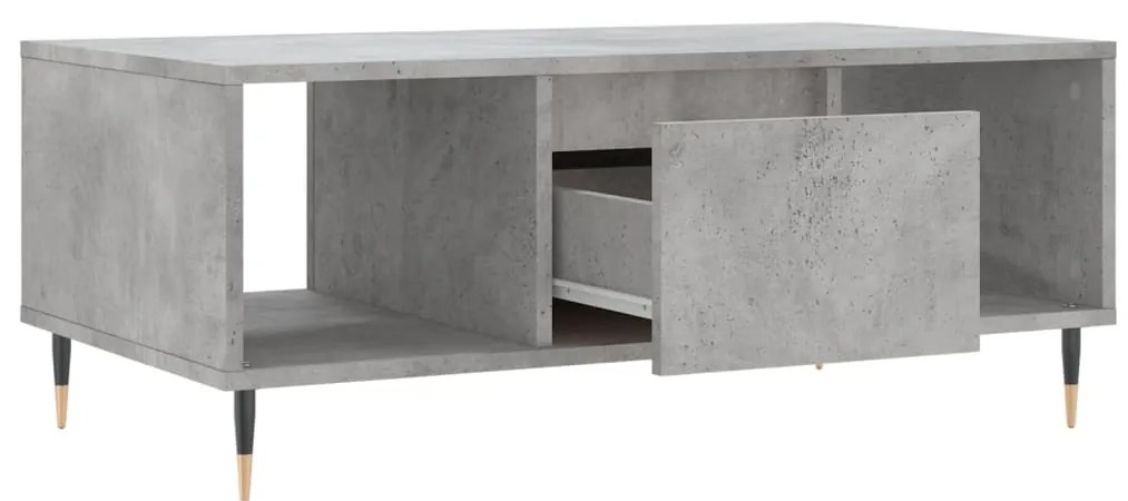 Mesa de centro 90x50x36,5 cm derivados madeira cinzento cimento