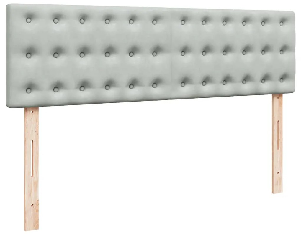 Estrutura cama otomana colchões 160x200cm veludo cinzento claro