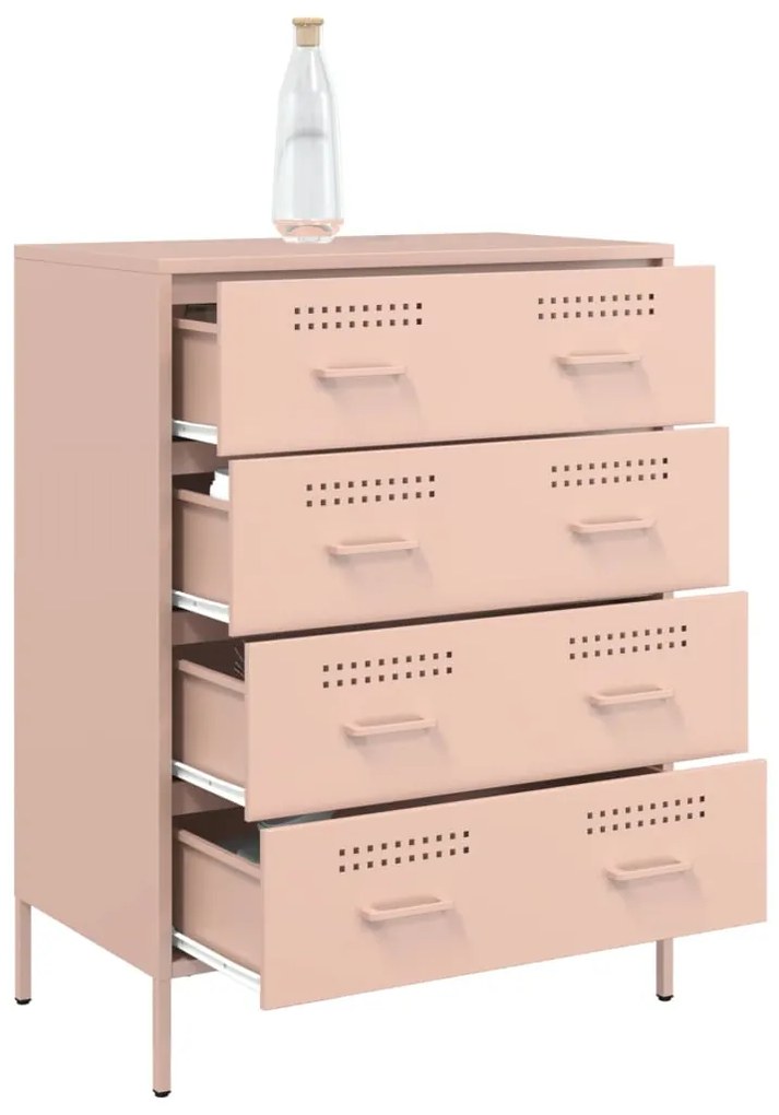 Aparador 68x39x89 cm aço rosa