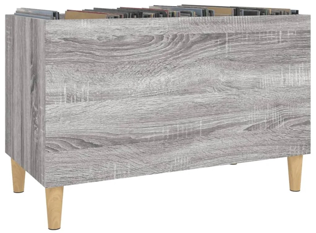 Armário p/ discos 74,5x38x48 derivados madeira cinzento sonoma