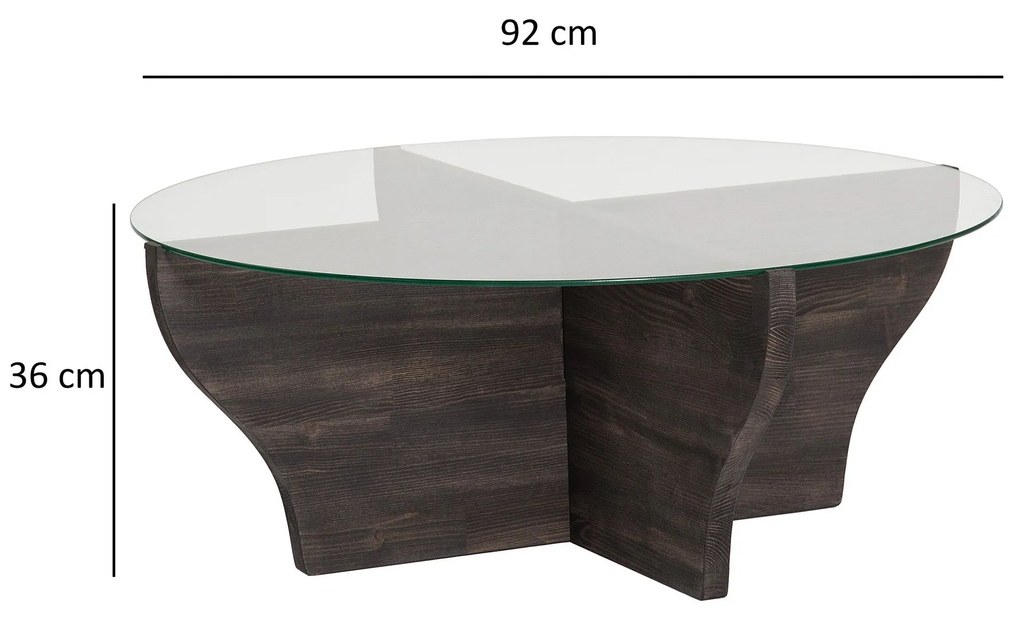 Mesa de Café Amphora – Antracite – 92x36x92 cm