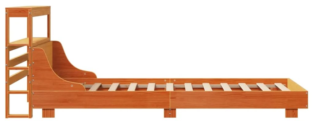 Cama sem colchão 90x200 cm pinho maciço castanho-mel