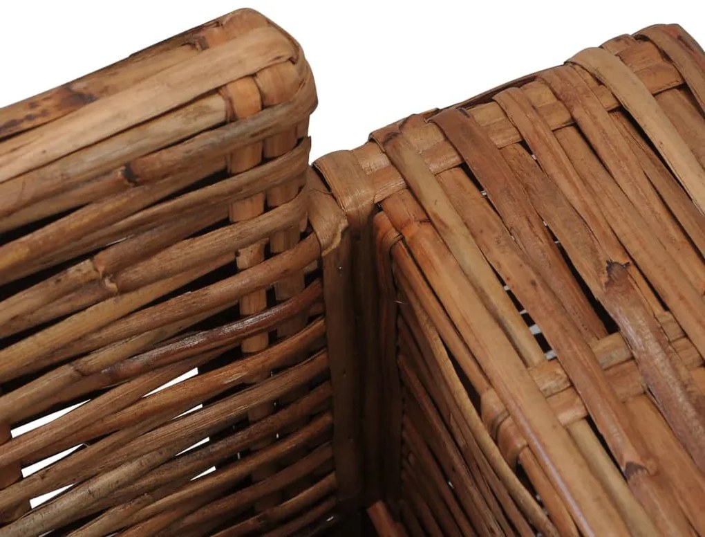 Poltrona com almofadões em vime natural