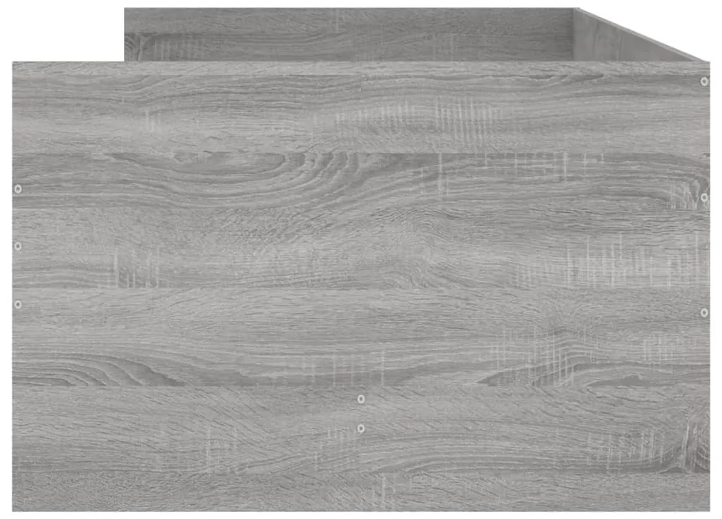 Estrutura de cama com gavetas 90x200 cm cinzento sonoma