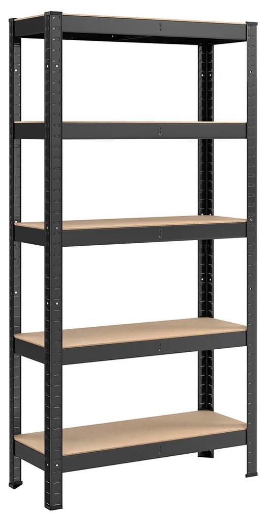 Estante metálica de 5 prateleiras para garagem | SONGMICS | 75 x 30 x 150 cm | preto | GLR030B21.