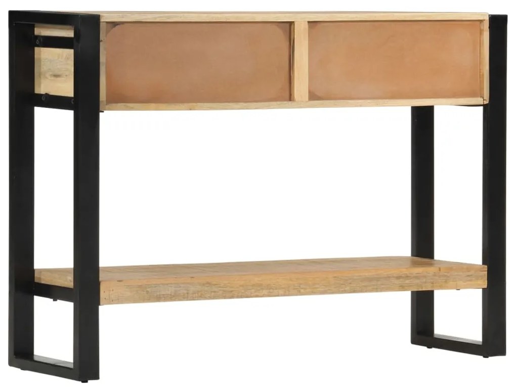 Mesa consola 110x30x76 cm madeira de mangueira áspera maciça