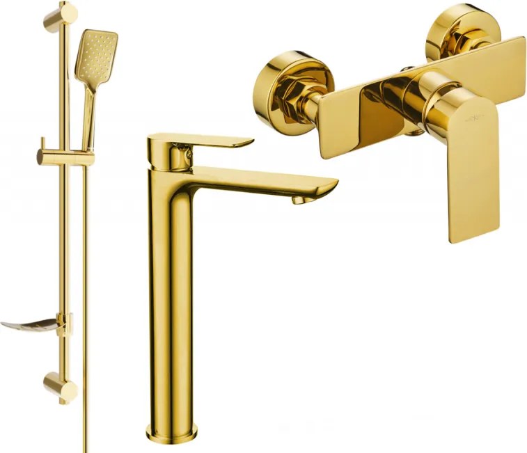 Mexen Alfa DF62 conjunto de chuveiro, dourado - 745714DF62-50