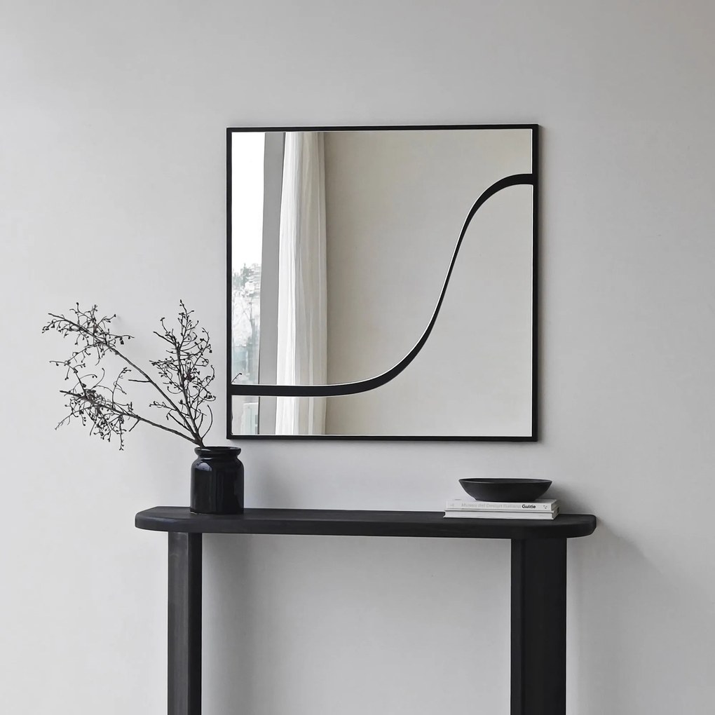 Espelho Abstract – Preto – 70 cm x 70 cm