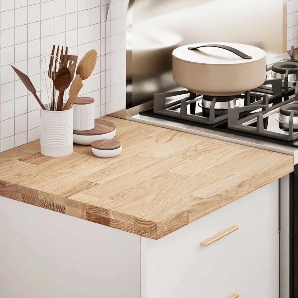 VidaXL Bancada de cozinha retangular 60x63,5x4 cm carvalho maciça