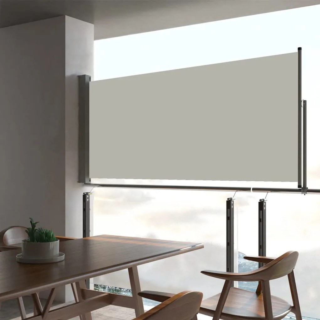 48353 vidaXL Toldo lateral retrátil para pátio 60x300 cm creme