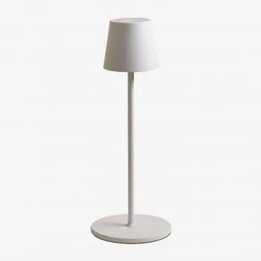 Candeeiro De Pé Exterior Led Sem Fios Isona Branco - Sklum