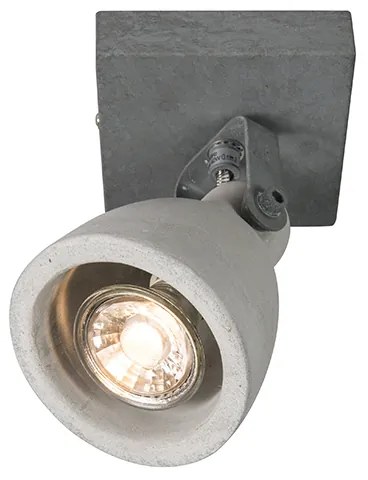 Conjunto de 4 focos industriais cinzento cimento 1-luz - Creto Industrial