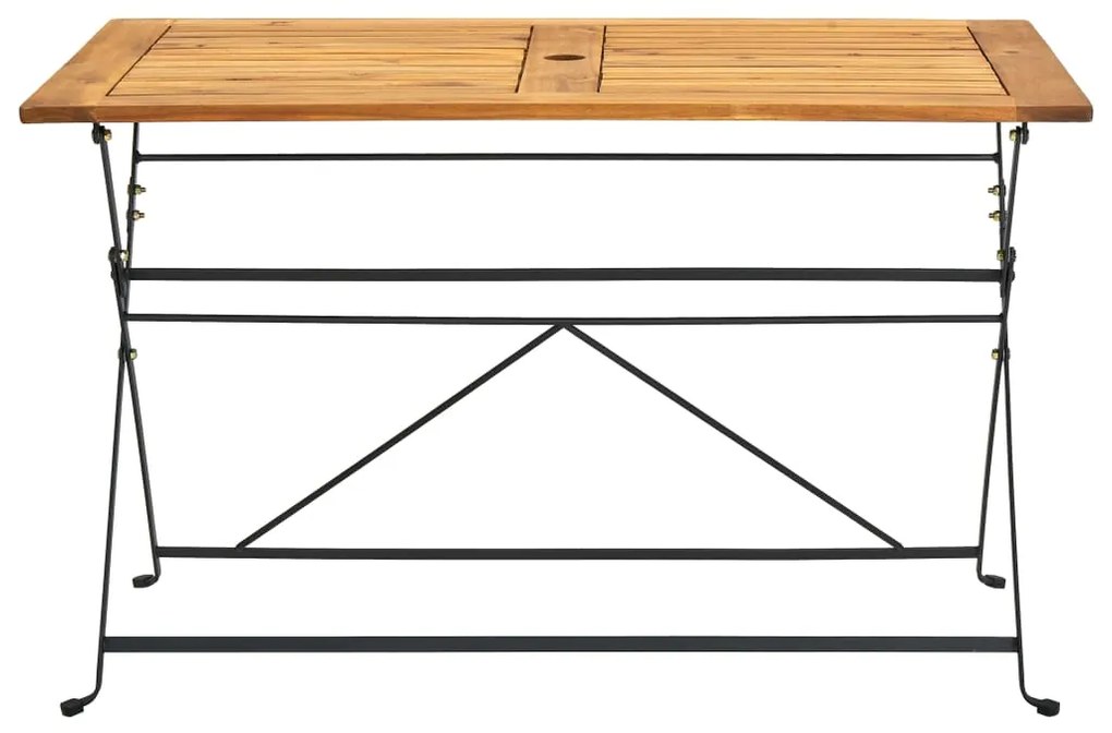 7 pcs conjunto dobrável de jantar p/ jardim acácia maciça