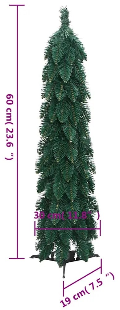 Árvore de Natal artificial pré-iluminada com 30 luzes LED 60 cm