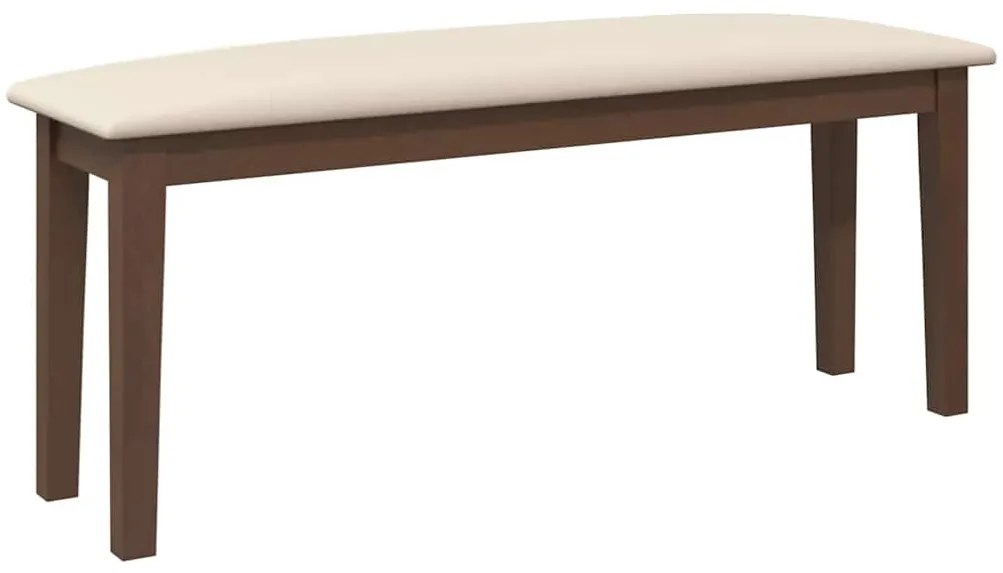 Banco 110 cm madeira seringueira maciça castanho