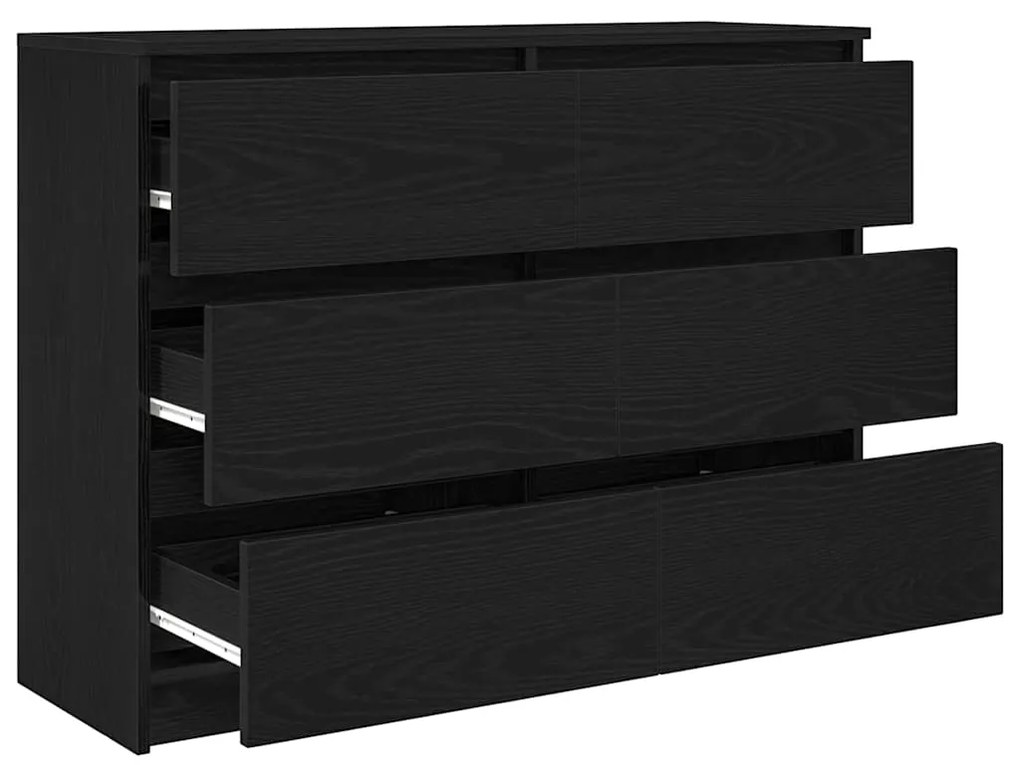 Aparador 100x35x76 cm derivados de madeira carvalho preto