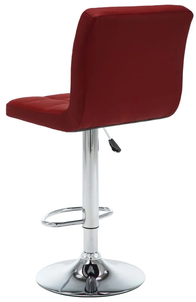 Bancos de bar 2 pcs couro artificial vermelho tinto
