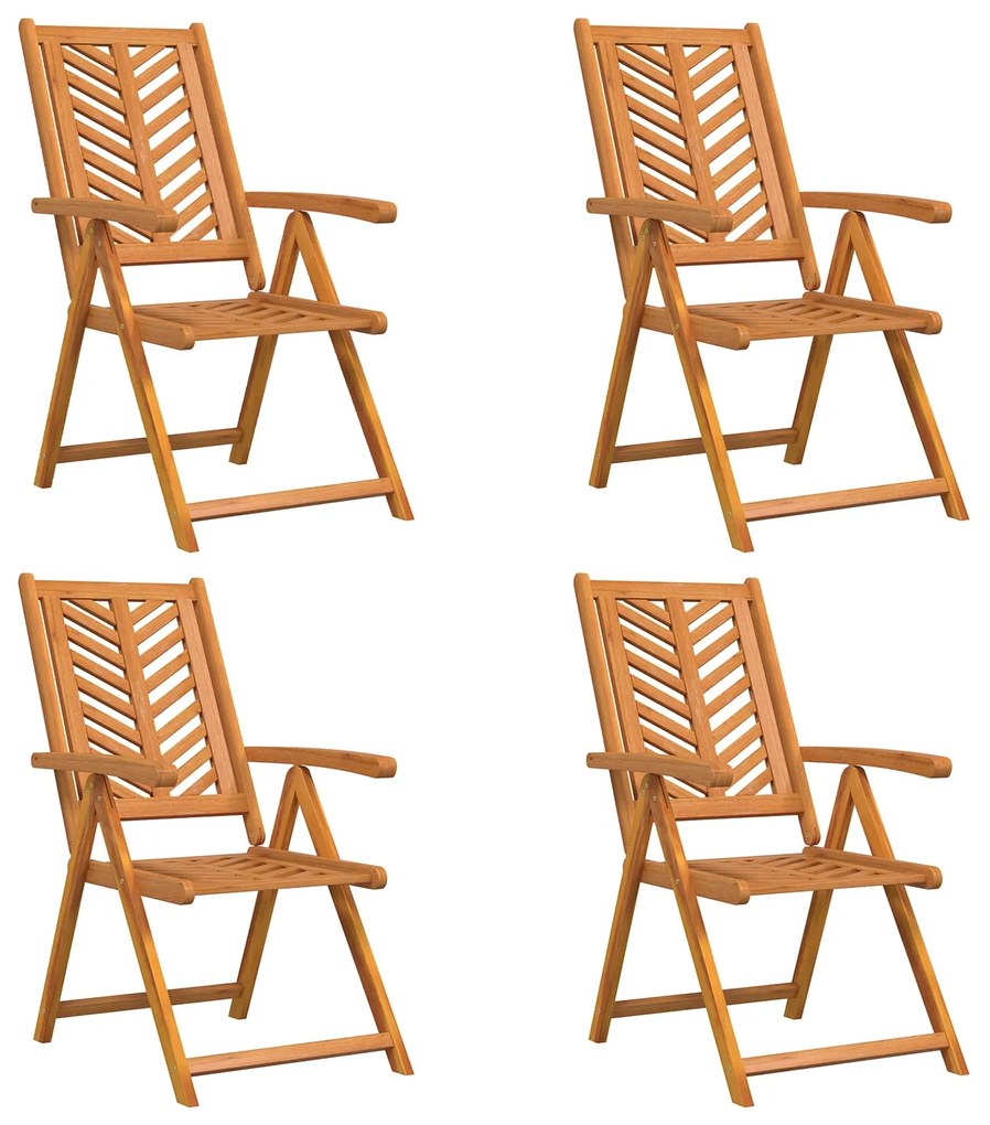 vidaXL Cadeira de Jardim 4 pcs Castanho 57 x 72 x 109 cm
