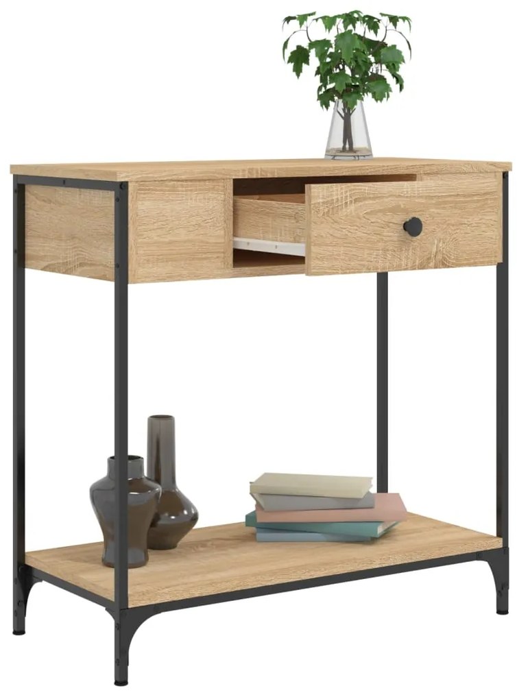 Mesa consola 75x34,5x75 cm derivados de madeira carvalho sonoma