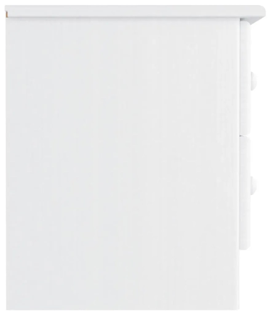 Mesa de cabeceira ALTA 41x35x41 cm pinho maciço branco