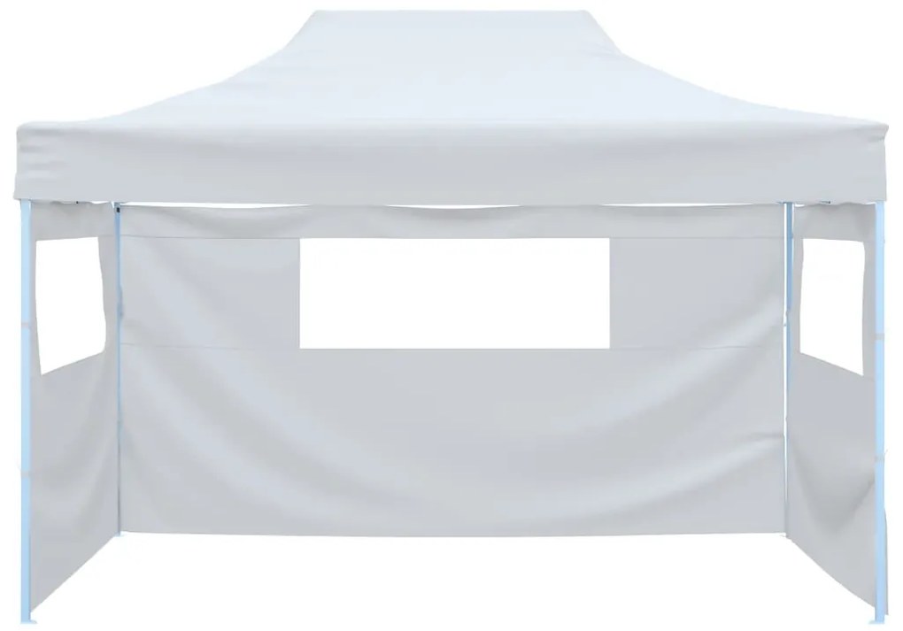 Tenda para festas dobrável c\ 3 paredes laterais 3x4,5 m branco