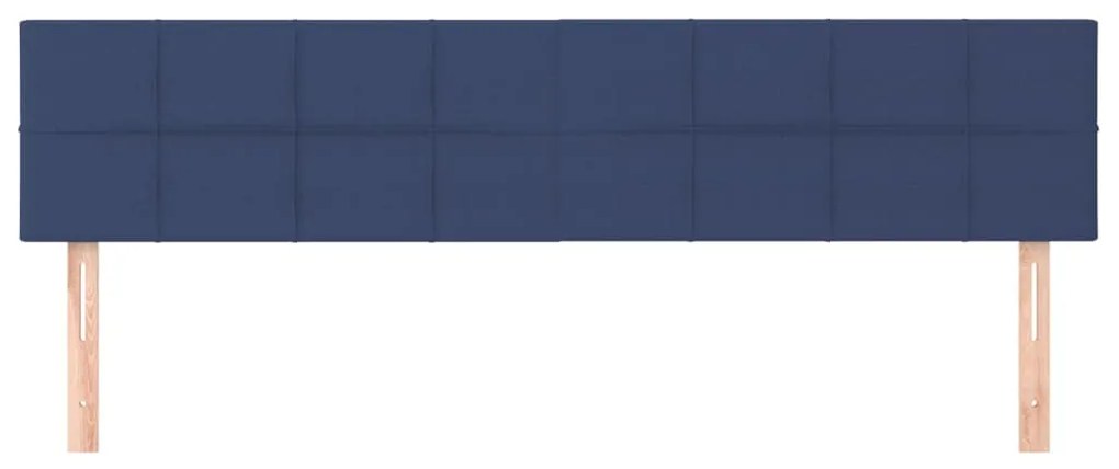 Cabeceira de cama 2 pcs tecido 80x5x78/88 cm azul