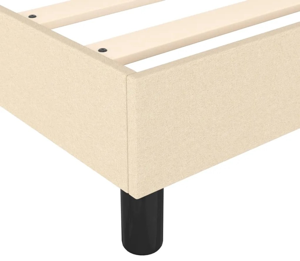 Cama com molas/colchão 90x190 cm tecido cor creme
