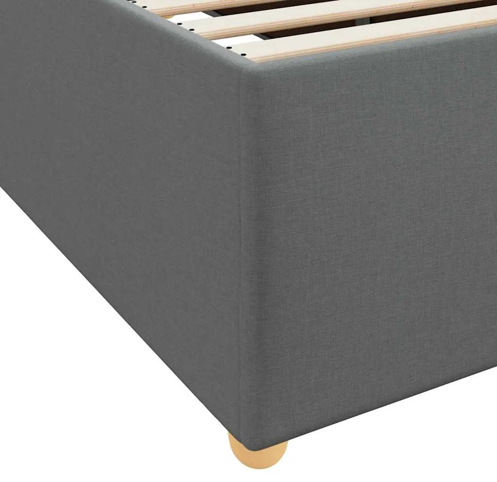 Estrutura de cama com colchão Cinzento escuro 160 x 200 cm