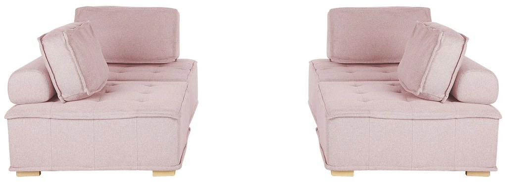 Conjunto de sofás modular para 4 pessoas em rosa TIBRO Beliani