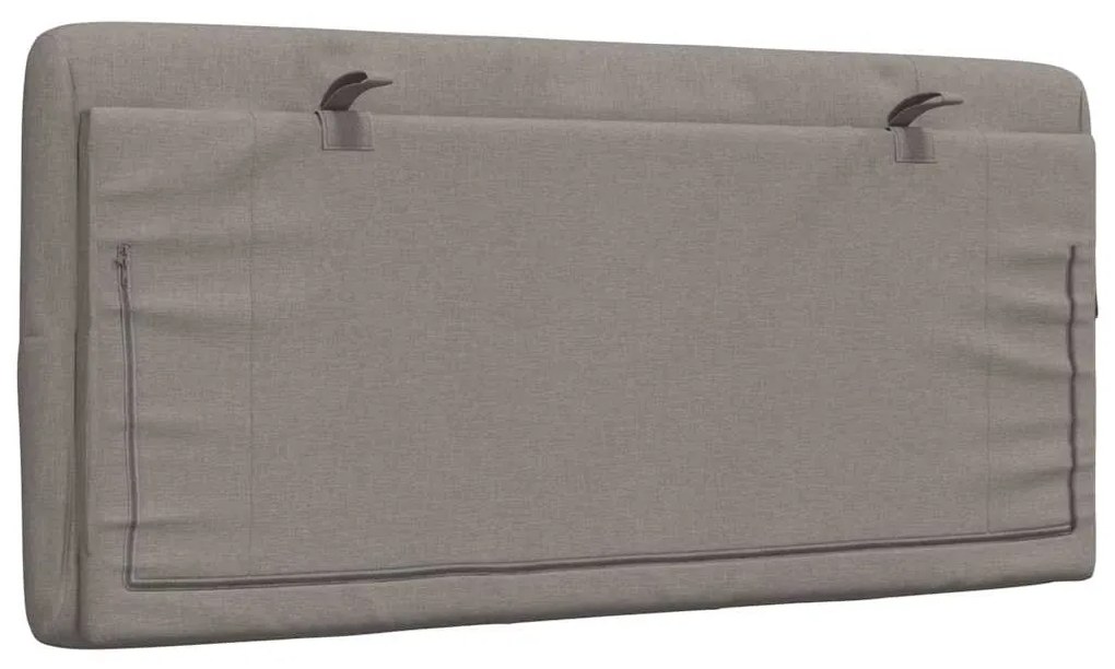 Almofadão de cabeceira 100 cm tecido cinzento-acastanhado