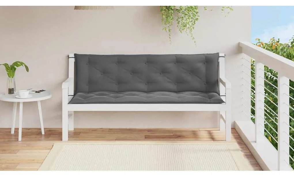 Almofadão banco jardim 150x(50+50)x7cm tecido oxford antracite