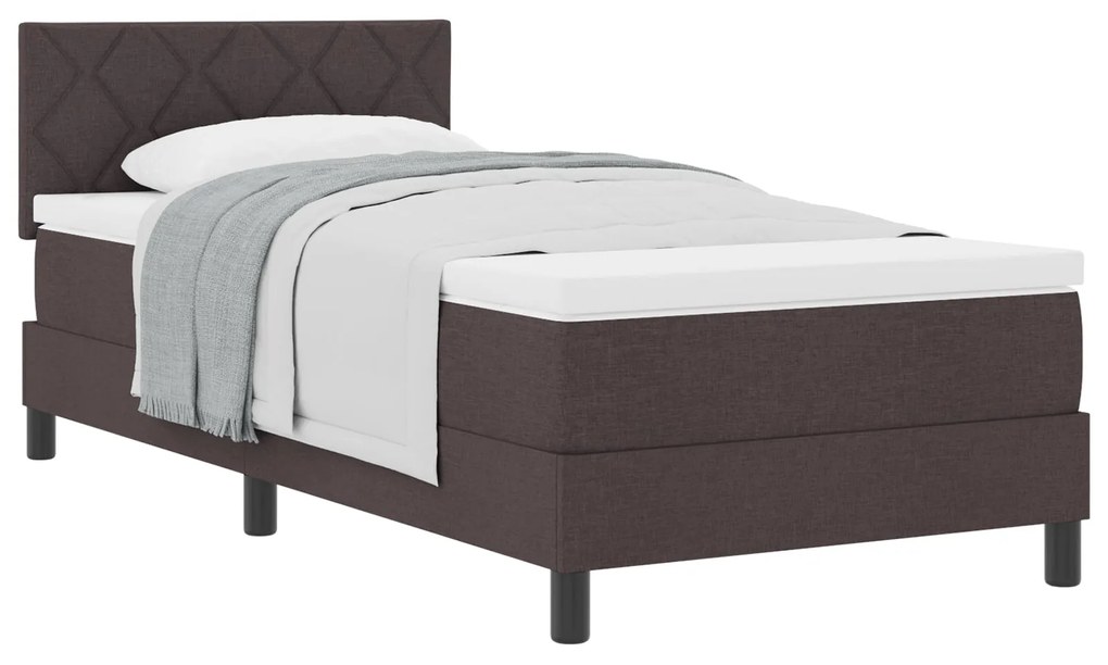Cama Box com Colchão Castanha 100x200 cm Tecido