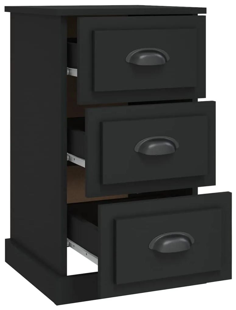 Mesa de cabeceira 39x39x67 cm derivados de madeira preto