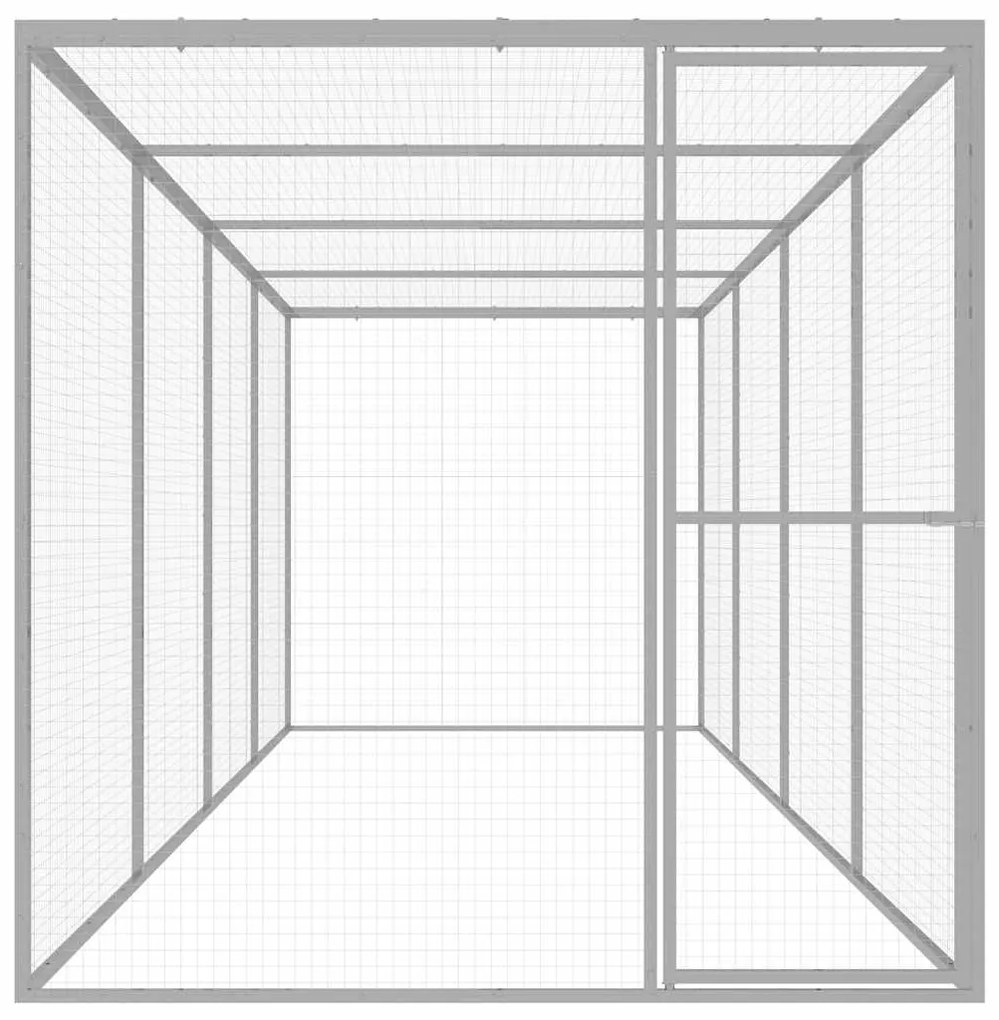 Jaula para gatos 6x1,5x1,5 m aço galvanizado