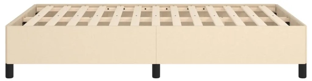 Estrutura de cama sem colchão 120x200 cm tecido cor creme