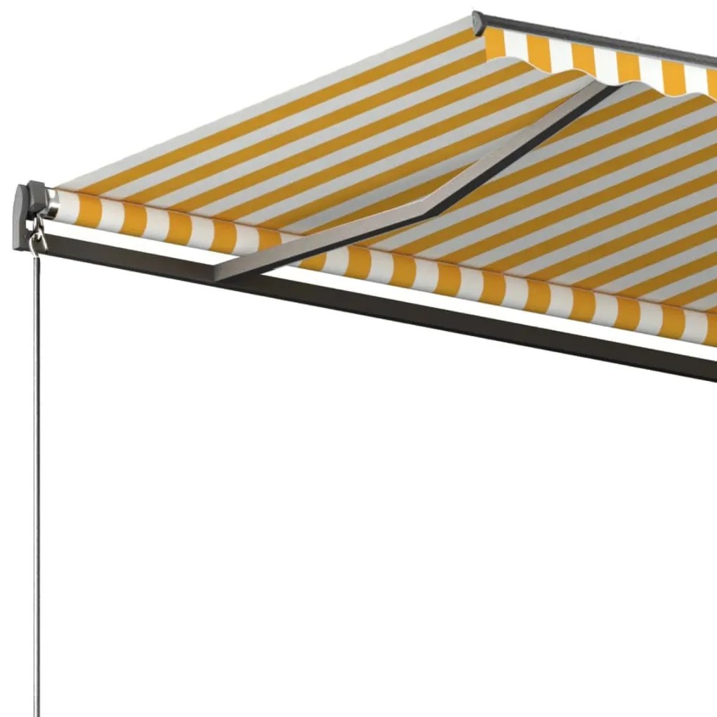 Toldo automático independente 350x250 cm amarelo e branco