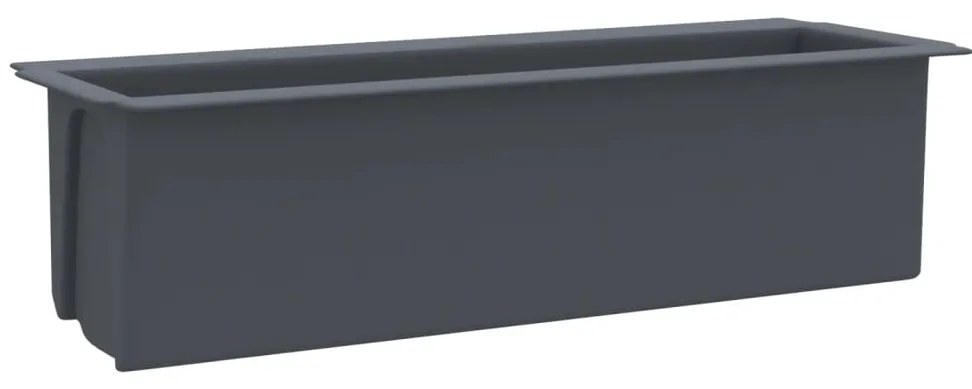 Floreiras para paletes Euro 12 pcs 36x13,5x9,5 cm PP cinzento