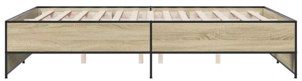 Estrutura de cama 150x200 cm derivados madeira/metal