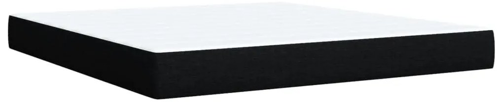 Cama com molas/colchão 180x200 cm tecido preto