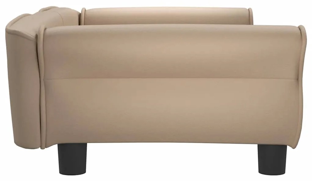 Cama para cães 95x55x30 cm couro artificial cor cappuccino