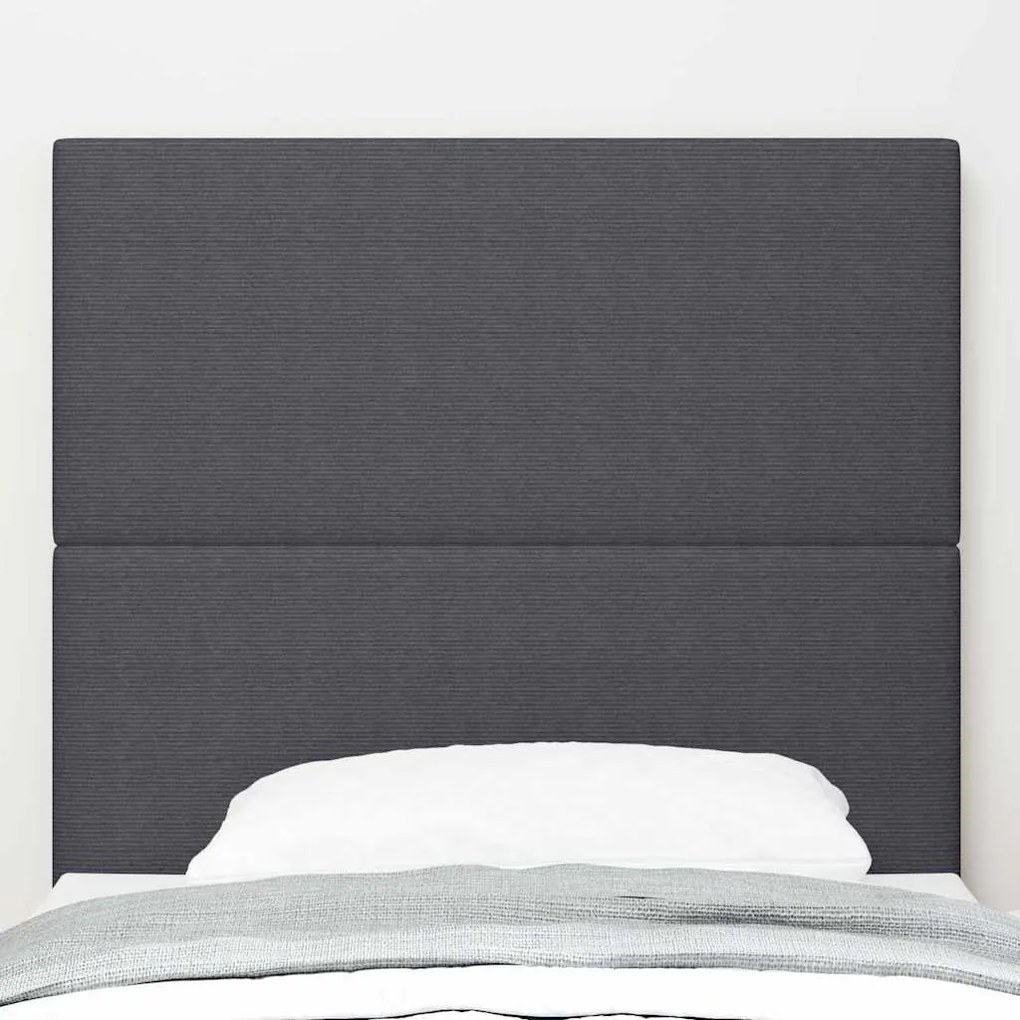 Cabeceira LED vidaXL Cinza Escuro 100 cm em Tecido Corduroy