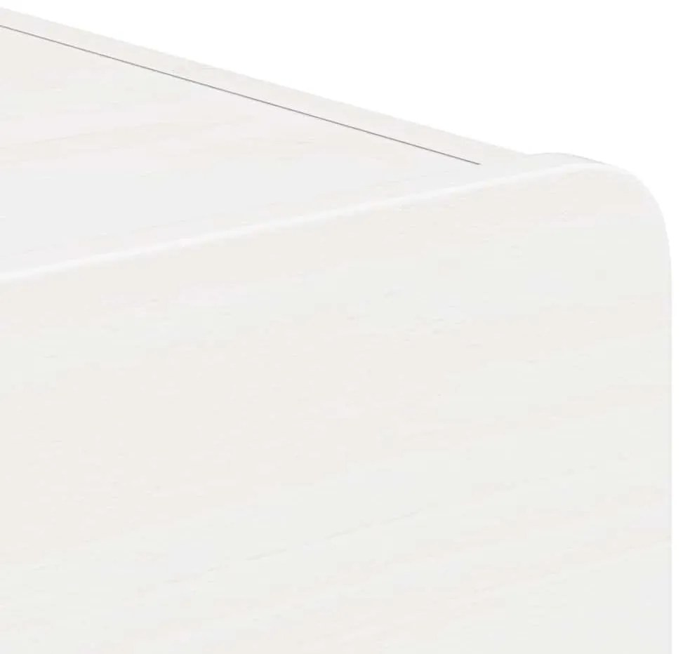 Mesa de Cabeceira Montada na Parede com gaveta 2 pcs Branco
