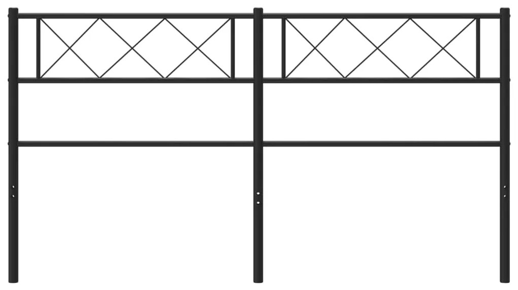 Cabeceira de cama 150 cm metal preto