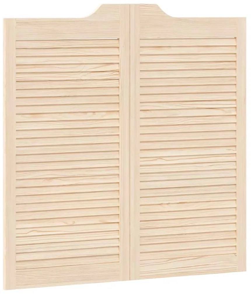 Portas de batente design de persiana 2-Par pinho maciço