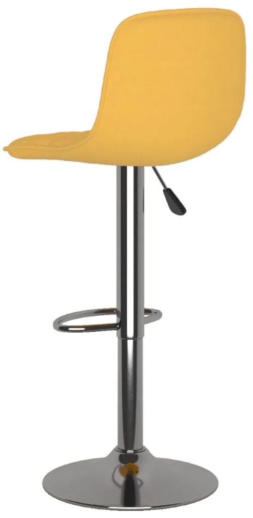 Bancos de bar 2 pcs tecido amarelo