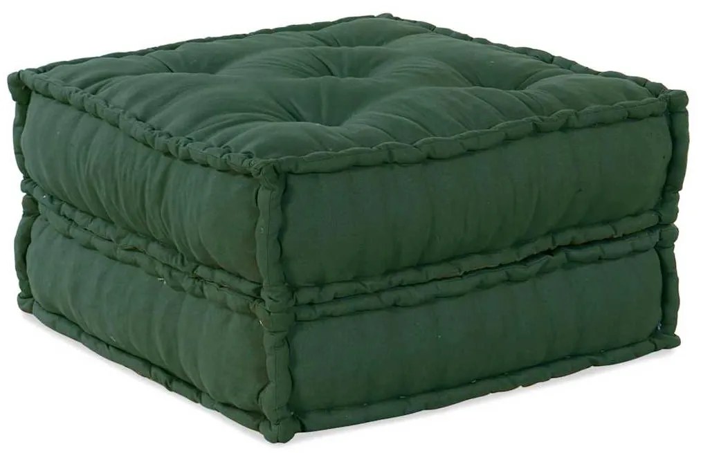 Pouffes Modulares 2 pcs em Verde Tecido da