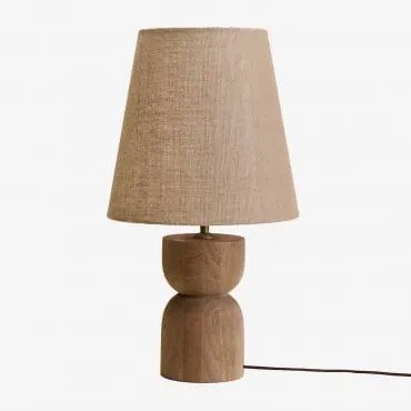 Candeeiro De Mesa Diniz Madeira De Manga & ↑20 Cm & Ø30 Cm - ↑30 Cm Alidara - Sklum