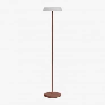 Lâmpada De Pé Solar Led Sem Fios Para Exterior Em Polietileno E Ferro Ulenia Telha Vermelha - Sklum